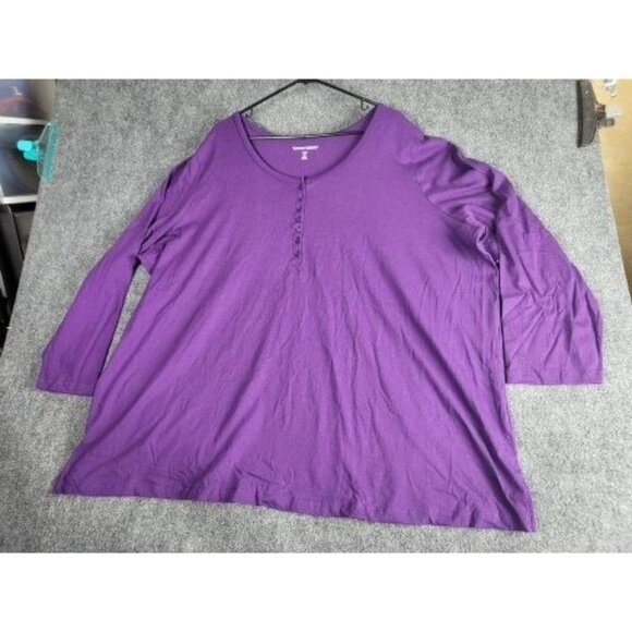 Woman Within Tee Women Sz‎ 3XL 30/32 Plus Size Royal Purple Maiden Form Casual - Picture 1 of 8